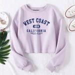 Plus Size Oversized Sweatshirt Polyester Crew Neck Lined Design