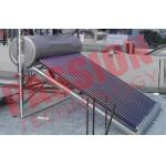 CE Approved Vacuum Tube Solar Water Heater Open Loop with Assistant Tank for sale