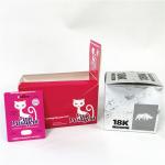 Custom printing spot UV sensual enhancement paper card pink pussycat packaging paper display box for sale