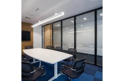 China Office Glass Wall Partition Modern Space Design Aluminium Framed Modular Wall Glass Partition Glazed Office Screens supplier