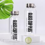 High Boroslicate Glass Water Bottle With Stainless Steel Lid Leakproof for sale