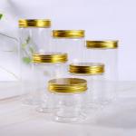 800ML 85mm Diameter Caliber Golden Plastic Screw Cap Jars