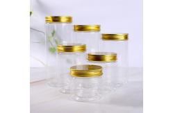 China 800ML 85mm Diameter Caliber Golden Plastic Screw Cap Jars supplier