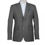 Custom Men'S Terry Rayon Fabric Notch Lapel Collar Blazer Solid Formal Wear Coat Suit With Two Button Opening For Party for sale