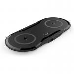 Dual Port Qi 10W Desktop Wireless Charger Pad For Iphone Airpods for sale