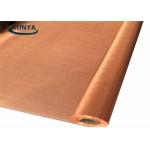 Square EMF Shielding Red 30m  Brass Wire Cloth Ultra Fine Woven Copper Mesh