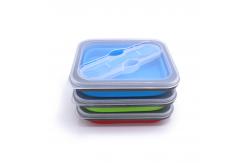 China 600ML Rectangle BPA Free Silicone Folding Bento Box supplier