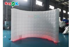 China Event Exhibition Inflatable Photo Booth Wall Background Frame With LED Light supplier