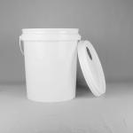 Paint Packaging Stackable White 20 Ltr Plastic Bucket With Metal Handle for sale