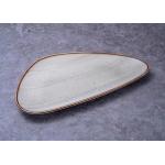 SGS 13 Triangle Rustic Stoneware Ceramic Dinner Plate