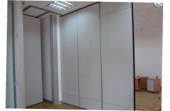 China Aluminium Frame Melamine Surface Office Sliding Partition Wall 1300mm Width Easy Installing supplier