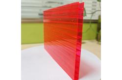 China Red Polycarbonate Hollow Sheet For Lightweight And Impact-Resistant Needs supplier
