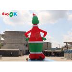32.8FT Gemmy Christmas Airblown Inflatable Grinch With Santa Hat