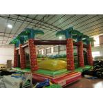 Inflatable soft moutain sport game inflatable jumping hill with safety net for sale