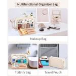 Transparent Cosmetic Case Travel Makeup Zipper Pouch Toiletry Bag with Handle