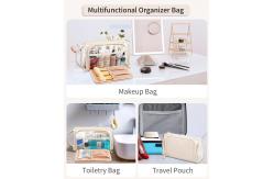 China Transparent Cosmetic Case Travel Makeup Zipper Pouch Toiletry Bag with Handle supplier