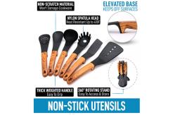 China Non Stick Nylon Cooking Utensil Set Odorless Pigmentfree Heat Resistant supplier