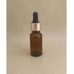 Delicate Design Small Clear Brown Smooth Round Dropper Bottle for Skincare for sale
