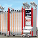 Customize Aluminum Automatic Retractable Gate Motor Barrier Telescopic Sliding door Heavy Duty for sale