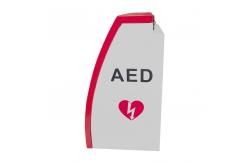 China Universal Red Curved Alarmed Wall Mount AED Cabinet For Illumination supplier