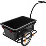 Black Folding Hand Trolley Durable Bicycle Bike Cargo Luggage Trailer for sale