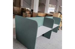 China Green Fabric Cubicle Partition Office Workstation For 2 People supplier