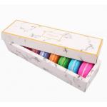 Round Macaron Box Packaging Handmade Cardboard Cookie Box Folder for sale