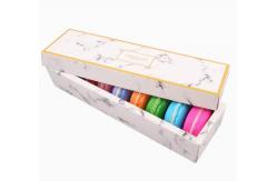 China Round Macaron Box Packaging Handmade Cardboard Cookie Box Folder supplier