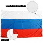 3x5' Russia National Flag Knitted Polyester Rope and loops Customized indoor outdoor for sale