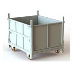 Logistics Transport Collapsible Metal Pallet Cage Stillage Box With Casters for sale
