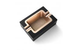 China Fashion Black Plating  12*8.5cm Rectangle Ashtray Pocket Cigarette Ashtray supplier