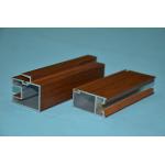 6063-T5 Aluminium Extrusion Profile For Residential Building With Wooden Color for sale
