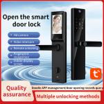 Smart Home Wifi Camera Tuya APP Intercom Viewer Smart Digital Door Lock Biometric Fingerprint for sale