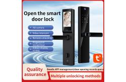 China Camera Viewer Lock Tuya APP Intercom Biometric Fingerprint Smart Digital Door Lock supplier