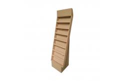 China Brown Cardboard Counter Display Greeting Leaflets Book Retail 8 Tier Display supplier
