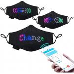 Party Festival Programmable LED Face Mask Bluetooth App Controlled USB Rechargeable for sale