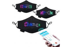 China Party Festival Programmable LED Face Mask Bluetooth App Controlled USB Rechargeable supplier