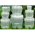 Bucket Shaped Clear Plastic Container Smooth Surface Customizable for sale