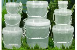 China Bucket Shaped Clear Plastic Container Smooth Surface Customizable supplier