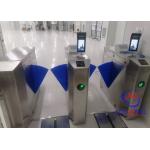 Lobby Access Control Waist Height Turnstile Clear Wings Optical Turnstile Manufacturers for sale