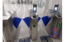 China Lobby Access Control Waist Height Turnstile Clear Wings Optical Turnstile Manufacturers supplier