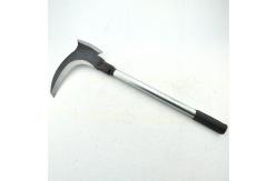 China Double Edged Steel Harvesting Sickle 40cm Antislip Long Handled Brush Hook ODM supplier