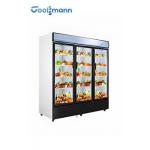LED Glass Door Cooler Drinks Fridge 1587L Double Layer Tempered for sale
