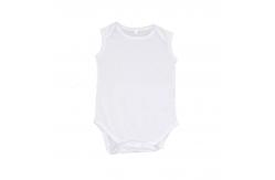 China Sleeveless White Newborn Rompers Crawl Suit For Sublimation Photos Printing supplier