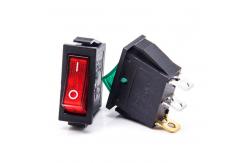 China Illuminated Latching Red And Green Button Rocker Switch supplier