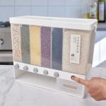 6 Grids Plastic Cereal Storage Box for Kitchen Food for sale