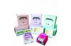 China Kraft Paper Cupcake Boxes with Handle and Clear Window Cupcake Box supplier