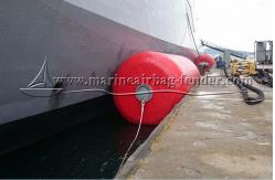 China Cylindrical EVA Foam Filled Fender Polyurethane Coated Marine Foam Fender supplier