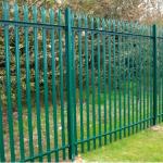 Galvanized Steel W Pale Security Palisade Fence Wrought Iron 1.8m