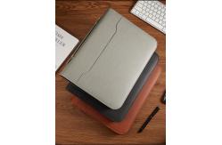 China Ultraportable Leather Business Portfolio Folder Reusable Handheld Custom Logo supplier